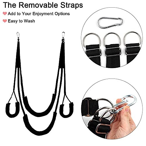 Misstu Sex Swing, 360 Degree Spinning Sex Swing With Headrest Dual Hook Sling Adult Games Adventure Toys For Naughty Couple #TOP6