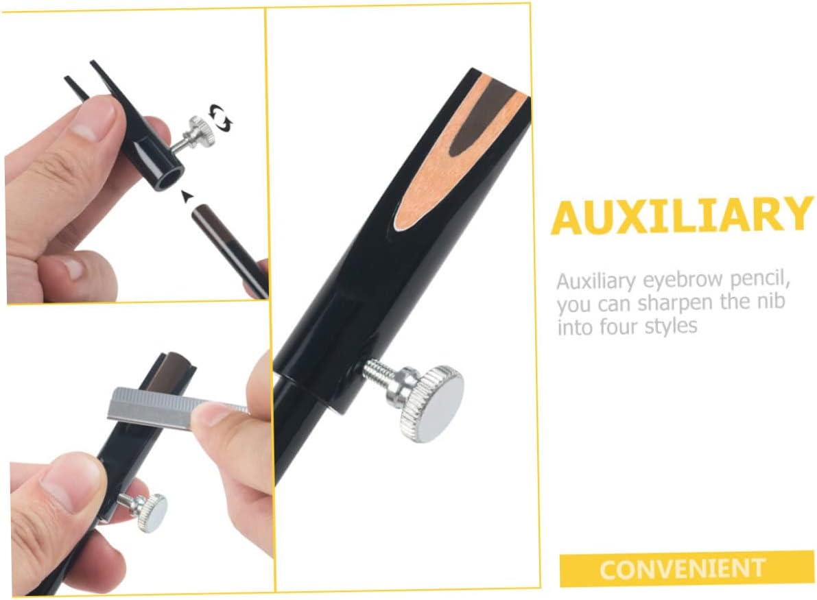 FOMIYES Aluminum Alloy Single Hole Pencil Sharpener Eyebrow Makeup Pencil Sharpening Tool