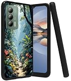 HEAKIERG for Cricket Outlast Case, AT&T Jetmore Case,Slim Soft TPU Silicone Shockproof Anti-Scratch Phone Case for Cricket Outlast,Tropical Jungle