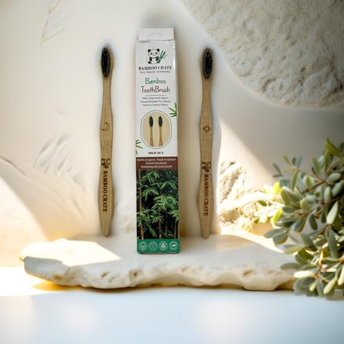 10 Sustainable Products on Amazon You Need to Try 12 Bamboo Crate Natural Bamboo Toothbrush with Charcoal and Neem-Inf...