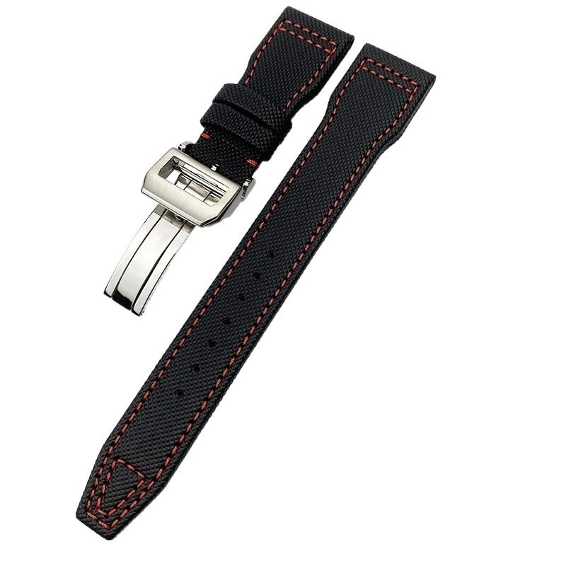 Bracelet montre noir 20mm 21mm 22mm pour IWC Big Pilot IW5009 IW3880