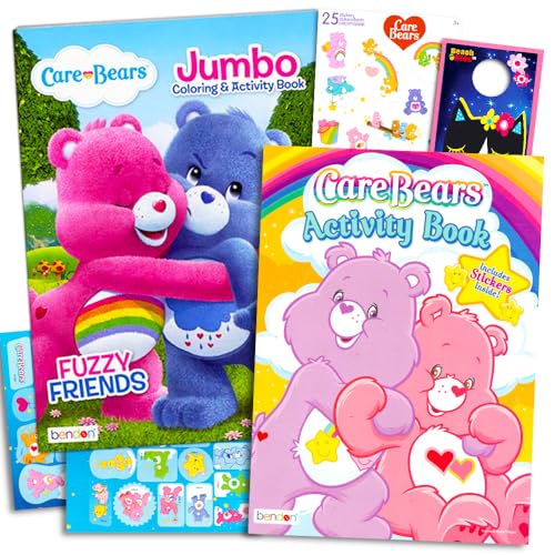 Care Bears Coloring Book Super Set - 2 Jumbo Books and Bonus Stickers (Care Bears Party Supplies)