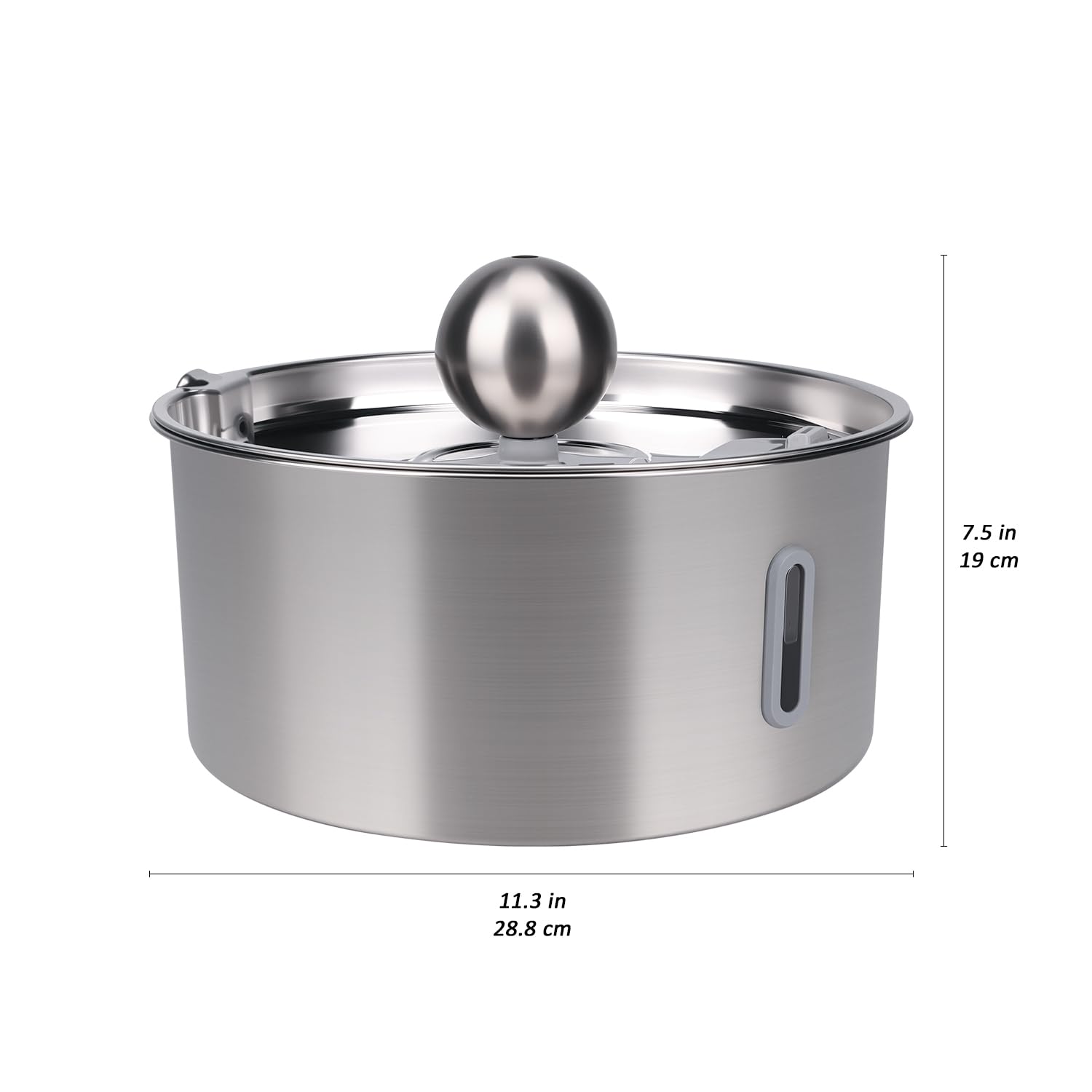 Fontana in acciaio inox, 7 l, per cani e gatti, in acciaio inox, con filtrazione a 5 strati e luce LED, pompa ultraleggera con protezione da sovraccarico per cani di grossa/più gatti, con 3 filtri