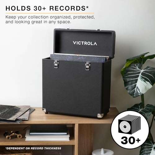 Victrola Collector II (2026 Model) – Vinyl Record Storage Case – Hold 30+ Vinyl Turntable Records, Heavy-Duty Hardware, Soft Interior Lining, Portable Box with Carry Handle (Pink) by Victrola - Image 3