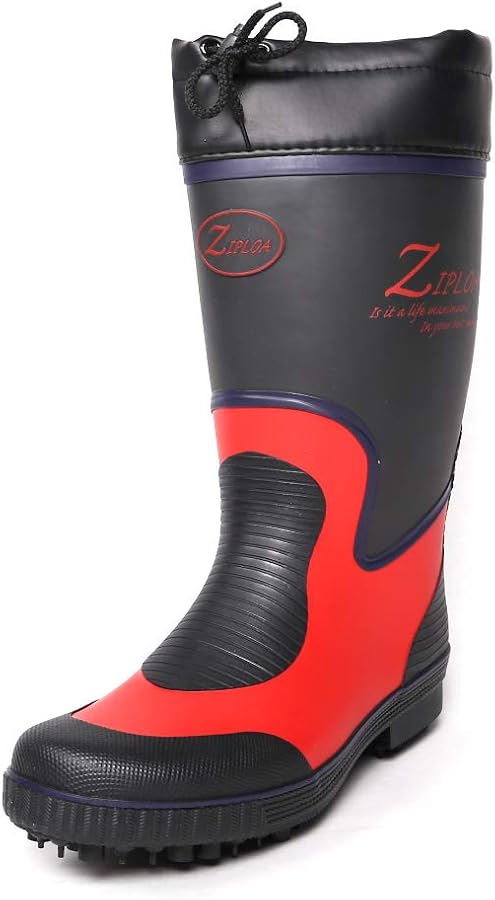 Amazon.co.jp: CO-COS Men's Spiked Boots with Pins, ZIPLOA Gumboots