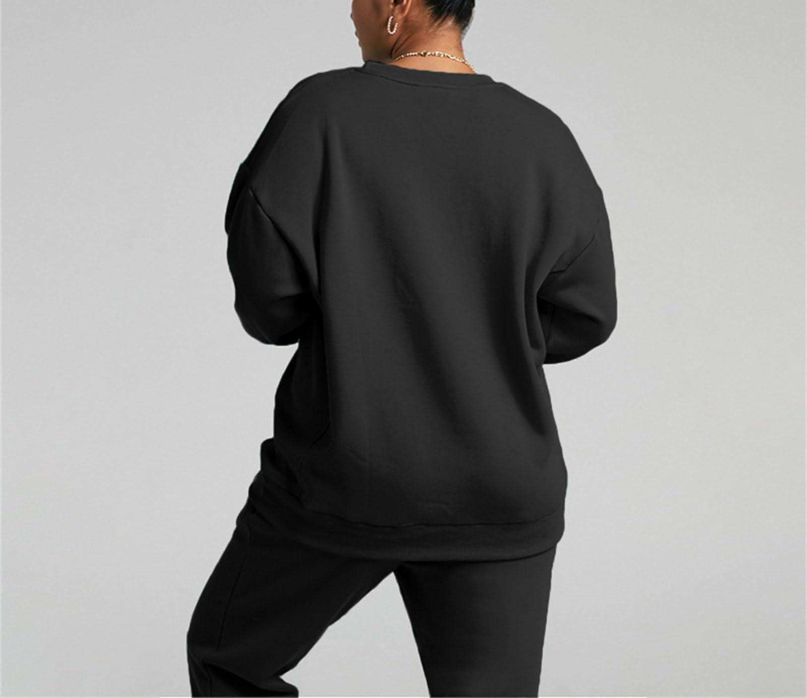 Suncolour Completo da Donna in Due Pezzi Felpa Pullover e Pantaloni da Jogging Tuta Calda Set di Tute Casual