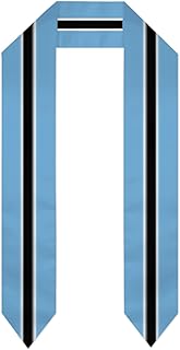 DABOYOZHZH Botswana Flag Graduation Shawl Sash Stole Wraps Scraf For International Study Pride Women Men