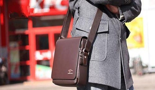 EconoLed Men's Genuine Leather/PU Authentic kangaroo kingdom Shoulder Bag Messenger Bags …
