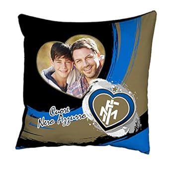 Cuscino Personalizzato Napoli Calcio, 40x40 Cm, Con Nome E Numero, Stampa Sublimatica - 12
