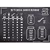 Kitchen Conversion Refrigerator Magnet 5×7 in Metric to Standard Conversion Large Print Made in The USA Farmhouse