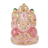Una hermosa figura de Ganesha tallada a mano de cuarzo rosa utilizada para decoración del hogar, interior/exterior, decoración de jardín, decoración de piscina, decoración de sala de estar, y una idea de regalo perfecta para alguien especial.