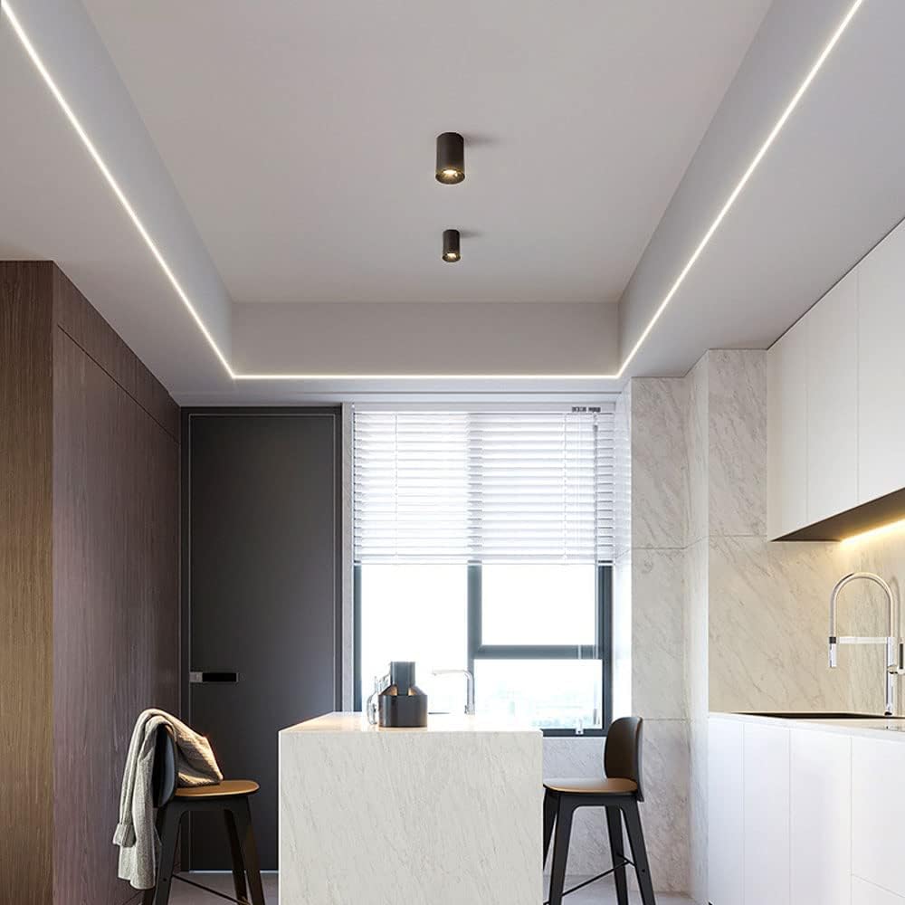 Spotlight,Led Ceiling Spotlight Cylindl Ceiling Lamp, 7W Aluminum Surface Mounted Spot Lighting Fixtures for Hallway Gallery Kitchen Picture Lights Mini Accent Spotlights/White-3000K