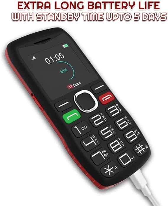 TTfone TT880 Easy-to-Use Mobile Phone for Seniors and Elderly - Large Button Phone with Emergency Assistance Button - Simple and Reliable Mobile Phone (with Mains Charger)