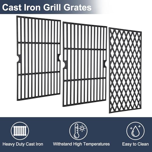 Criditpid Grill Replacement Parts for Dyna-Glo 5 Burner DGH474CRP DGH485CRP DGH483CRP, Stainless Steel Heat Plate Shields, Burner Tubes and Cast Iron Cooking Grates for Dyna-Glo DGH450CRP. by Criditpid - Used condition - Image 4