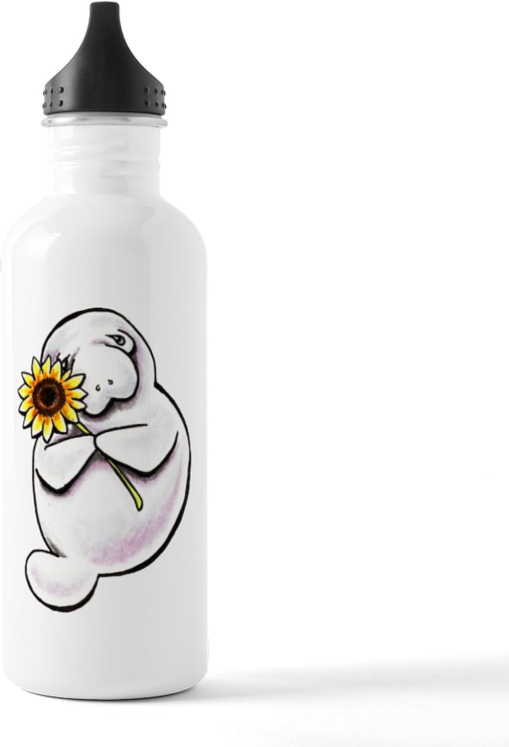 CafePress Sunny Manatee Water Bottle 1.0L (34 oz) Stainless Steel Water Bottle