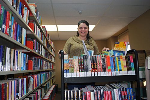 Heavy Duty Book Carts With 3 Single-Sided Book Shelves, Rolling Book Storage Rack With Lockable Wheels 200Lbs Capacity (Black) #TOP3