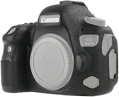 STSEETOP Canon 6D Mark II Case, Professional Silicone Rubber Camera Case Cover Detachable Protective for Canon 6D Mark II 6DMII 6D2(Black)