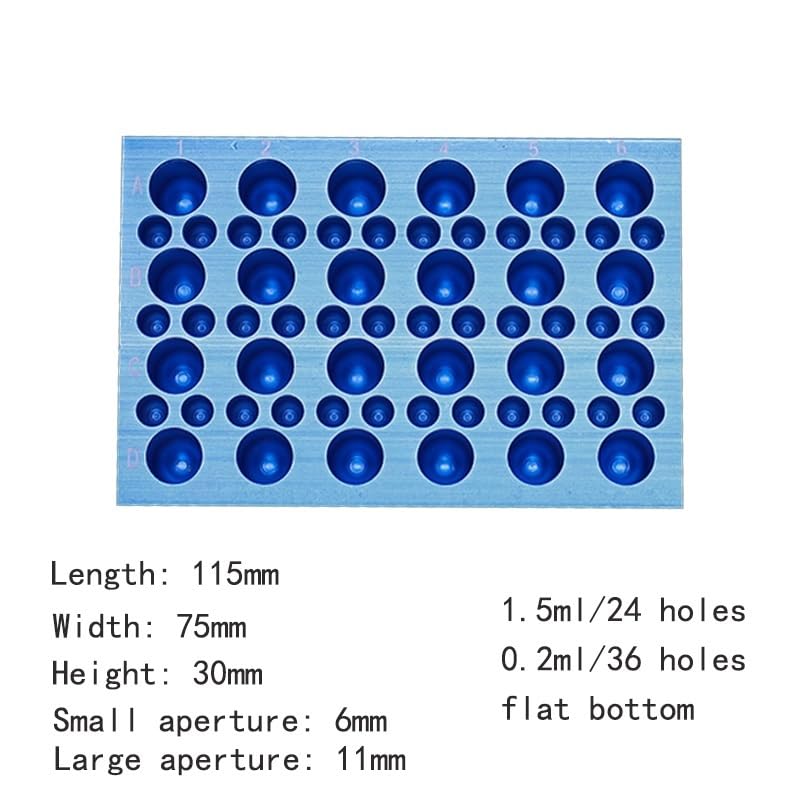 Módulo de congelación PCR for tubo de centrífuga de aluminio de 0,2/2 ml (1 unidad)(24 silicone sleeve)