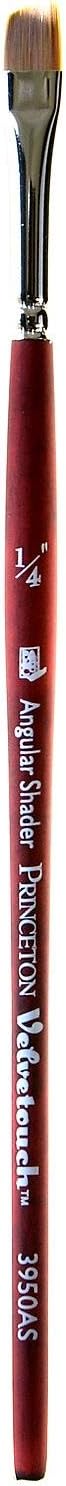 Princeton Velvetouch Mixed Media Brushes 025 Angular Shader [Pack of 3 ]