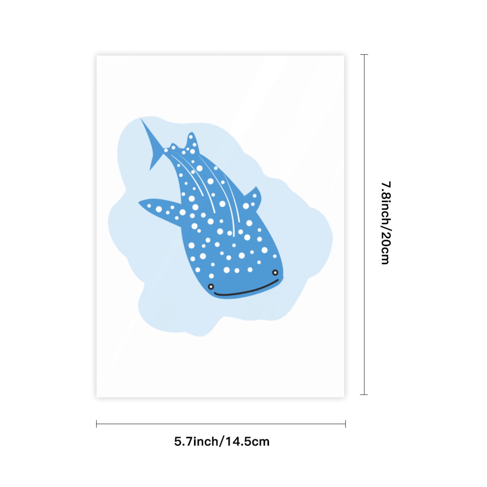 Amazon | 泳ぐジンベイザメ サメ 魚 アニメ クリスタルステッカー
