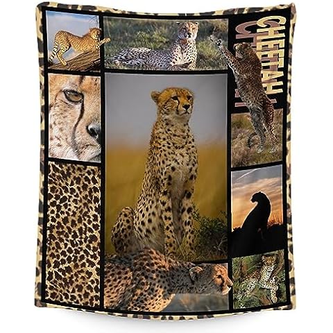 CUSPCOD Soft Flannel Cheetah Blanket 40x50 Cover