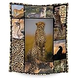 Cheetah Blanket Gifts, 40"x50" Cute Patterned Throw Blanket for Girls Boys, Warm Soft Lightweight Co