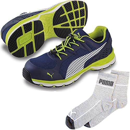 プーマ 安全靴 ヒューズモーション 2 0 ブルー 64 230 0 25 0cm 超安い 靴下付set ソックス