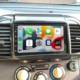 Car Stereo Radio Compatible for Nissan Micra/March 2002-2009 with Carplay Android Auto GPS Navigation 7in Touchscreen Car Radio Player with Bluetooth Wifi FM/RDS SWC Mirror Link + Backup Camera