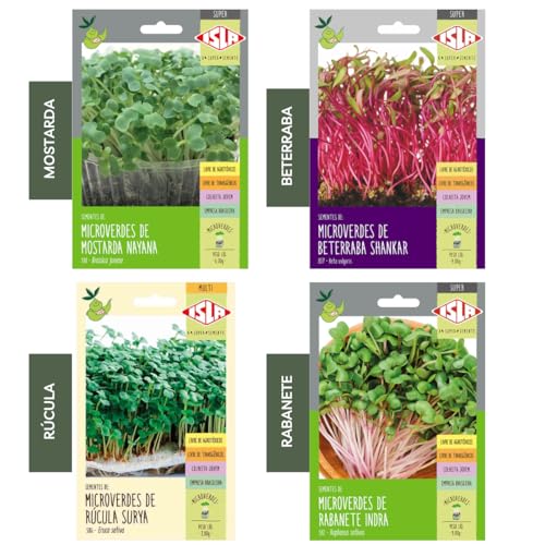 Kit de Vasos para Jardim de Microverdes (4 Sementes)