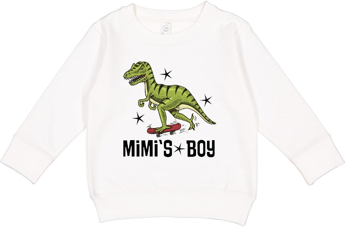 inktastic Mimi Boy Grandson Dinosaur Toddler Sweatshirt