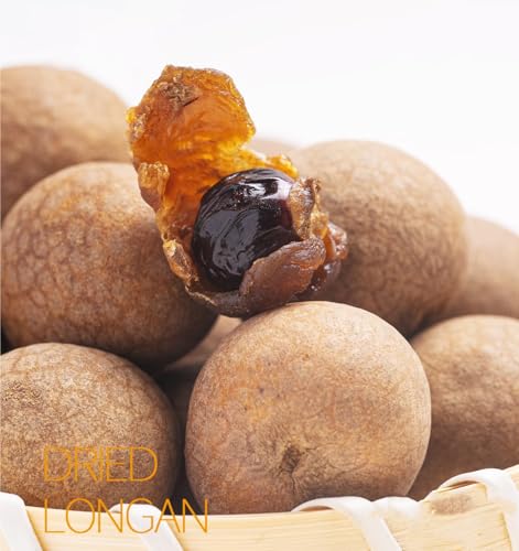 Dried Longan,Fruit with Shell -10.58oz/300g-Pure Natural Chinese Herbal Medicine LongYan-桂圆干- For Tea.Soup Ingredients.Natural Snack(dried longan)