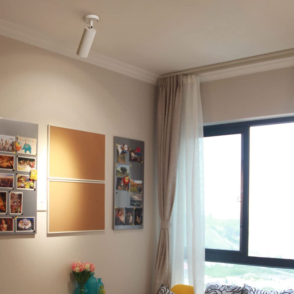 2 sztuki regulowanych reflektorów punktowych (90 + 360 stopni), jednopunktowy reflektor sufitowy, białe aluminiowe reflektory, oświetlenie akcentujące do salonu, przedpokoju i korytarza -6000 k