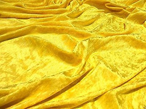 In tessuto in velluto, colore: giallo