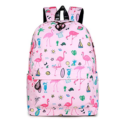 UNILIFE Mochilas Escolares Adolescentes Flamingo Infantil Impresas De Moda con Bolsa