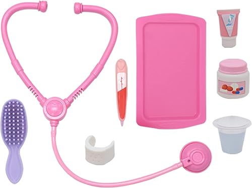 Miniatura 3 de New Adventures Style Girls 18" Doctor Dress Up Set - Conjunto de 15 piezas y accesorios, Vestir, accesorios para muñecas, púrpura blanco y rosa