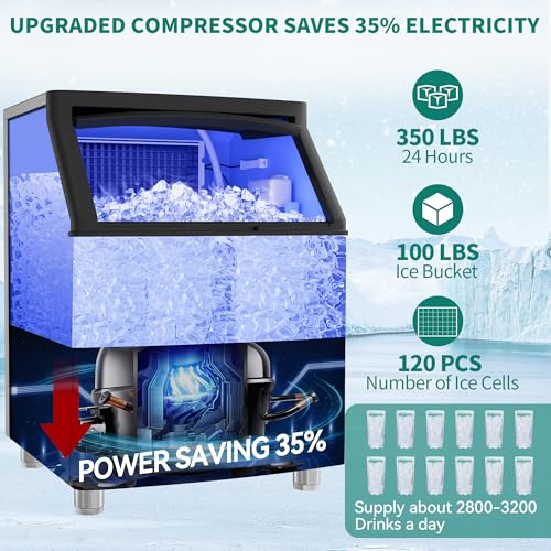 Yitahome MAYIH2ECOE Upgraded Commercial Ice Maker Machine 350Lbs/24H thumb #1