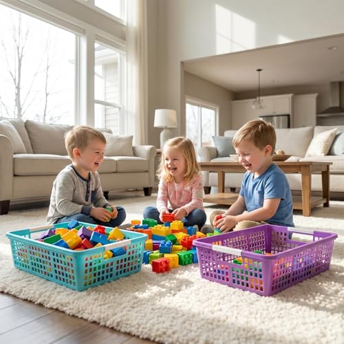 Yakydesign 12 PCS Plastic Classroom Turn in Paper Trays Storage Bin Basket Organizers Holds 4A Paper File for School Teacher Supplies Classroom Office Home Organization and Storage Tray (Colorful) by Yakydesign - Image 6
