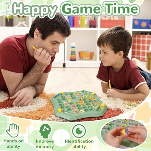Image of Animal Memory Flip Chess Game - Montessori Matching Puzzle Board for Kids | Fun & Educational Travel Game for Toddlers, Preschoolers & Kindergarten Learning Activities | Gift for All