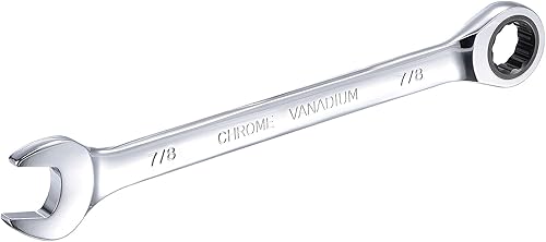 Miniatura 5 de uxcell Llave combinada de trinquete de 78 pulgadas SAE 72 dientes Herramientas de llave de trinquete de 12 puntos, Cr-V