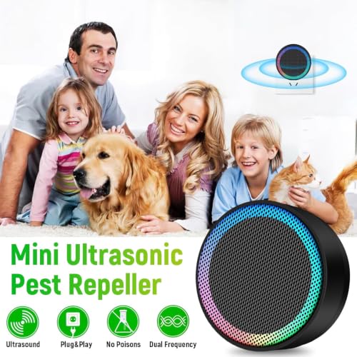 Image of Ultrasonic Pest Control Device,Mouse Repellent Ultrasonic Plug in,Black
