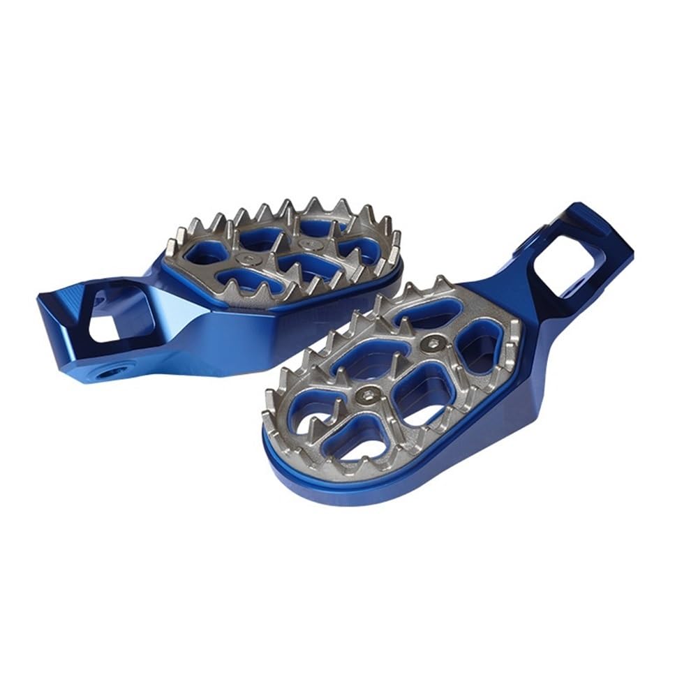 Repose-pieds moto tout-terrain en alu CNC bleu pour KTM EXC SX
