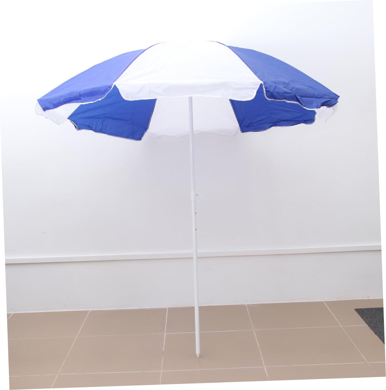 Sosoport 2.2m Blue Patio Umbrella Square Windproof Automatic Outdoor Market Umbrella Rainproof Sun Protection