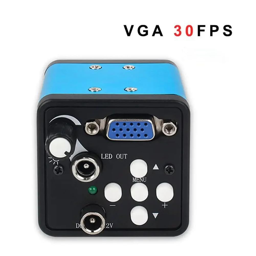 VGA-Mikroskop-Kamera mit 13 MP, 1080P, mit C-Objektiv mit 1-130-fachem Zoom und einstellbarem Licht für die Reparatur von Telefonen, EU-Stecker