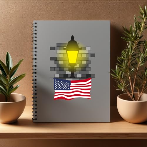 Notebook A5 USA Street Lamp Bricks lot de 20 cahiers lignés pour bureau et école