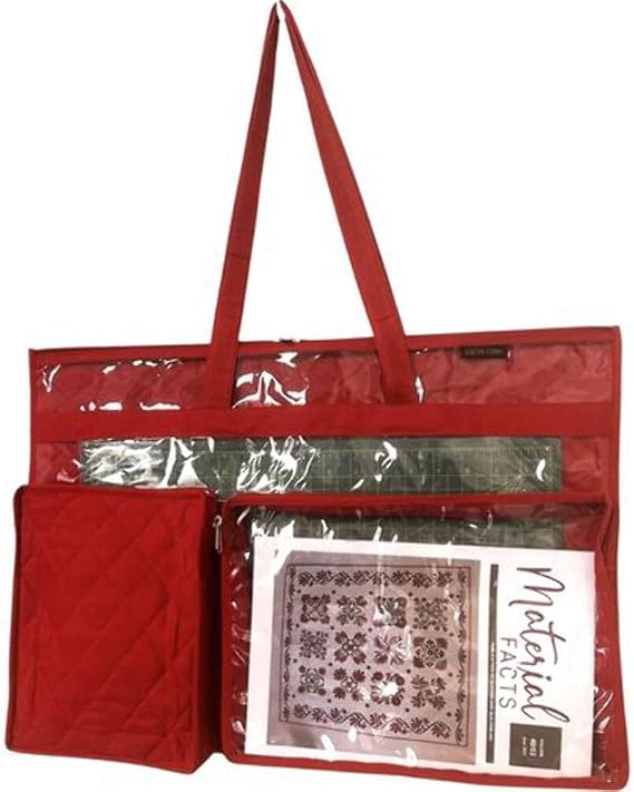 Yazzii Quilt Mat Carrier (12x18)- Portable Tote Bag for Cutting Mats, Rulers & Lighted Cutting Board - Royal Blue