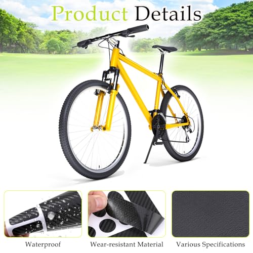 Amabro 3 PCS Bicycle Chainstay Protector Decal, Chainstay Frame Guard Adhesive Protection Sticker Bicycle Frame Protective Film Cover for Mountain Bike Chain Road Bike Folding Frame Front Fork