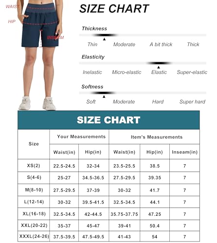 Libin Shorts feminino de 10 cm de cintura alta, shorts de golfe de secagem rápida, leve, para o verã