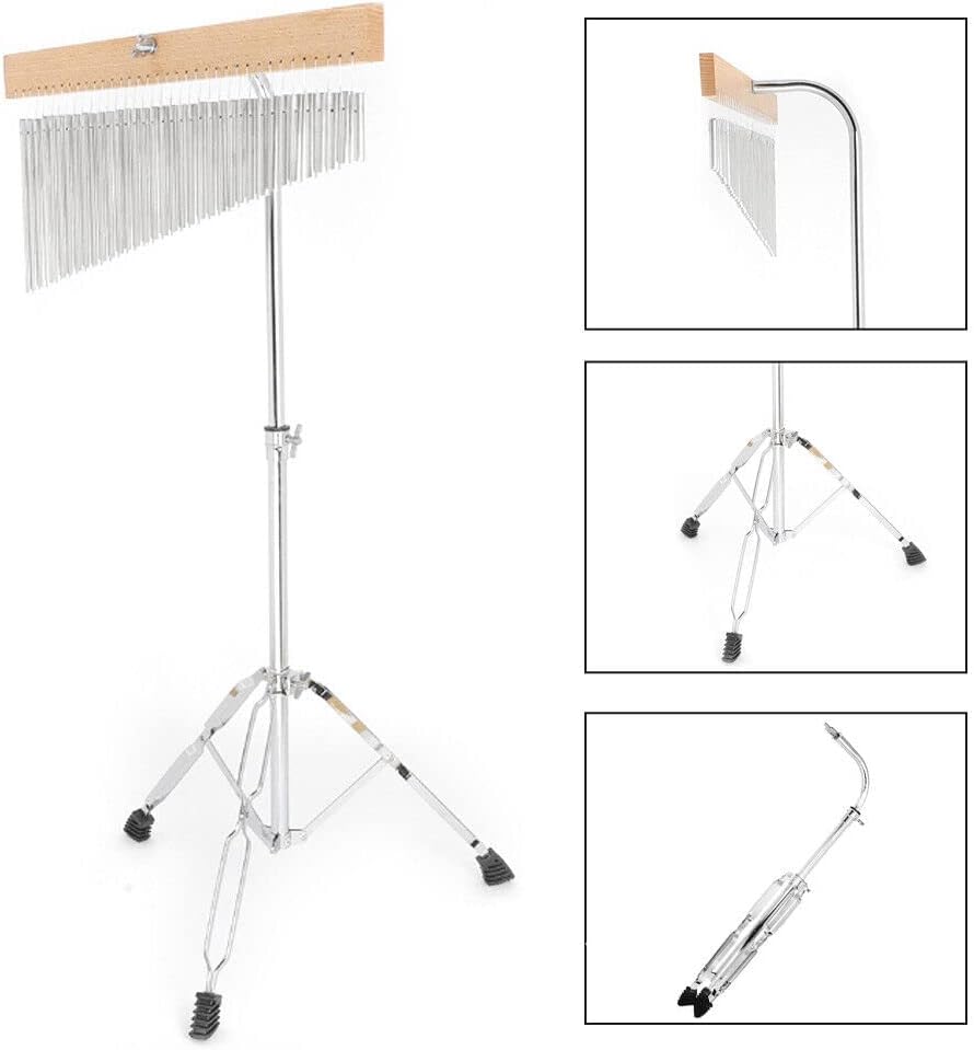 36 Tone Bar Chimes Single-Row Wind Chimes with Adjustiable Height Tripod Stand Percussion Instrument Bell Cafe Bar