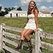 Bybmorto Brown Cowboy Boots for Women - Mid Calf Western Sunflower Cowgirl Boots with Floral Embroidery, Square Toe Stitched Pull On Retro Design, Perfect for Country Idyll, Concerts and More Size 6.5