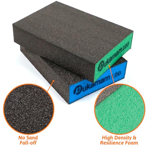 9 Pcs Schleifschwämme Set Körnung 40/60/80/120/220 Nass und Trocken Schleifpapier Fein für Holz Auto Metall Lack Wände Glas Soft Pad Nassschleifpapier Schleifblock Schmirgelpapier